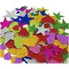 Eclet Glitter Foam Self Adhesive Smile Stickers for Art and Craft (Multicolour; Medium)