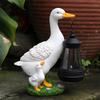 Solar Garden Statue Duck Solar Lantern Outdoor Home Decoration Cute Duck Statue With Solar Lantern For Lawn Patio Courtyard