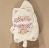 Cartoon Cat Coral Fleece Hand Towel - Absorbent Hanging Towel for Kitchen or Bathroom