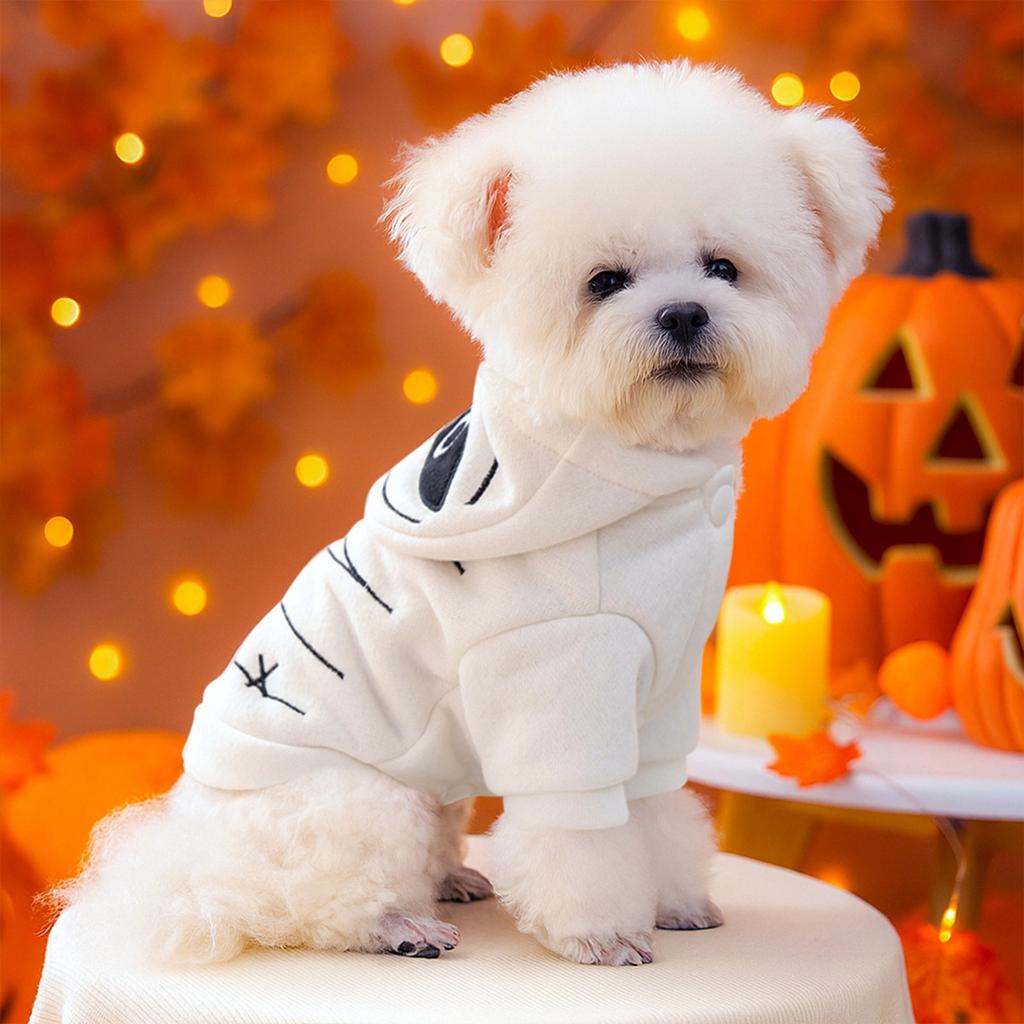 Uroczy kostium zwierzaka krowy, ciepły wełniany kostium dla psa w rozmiarze plus na Halloween, Boże Narodzenie dla psów i szczeniaków, modne kostiumy projektantów