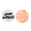 Creative Christmas Cookie Stamp with English Blessing Food Grade Fondant Mold Biscuit Maker for Festival Baking Needs