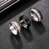 Men's Titanium Steel Cross Cat's Eye Ring: Fashionable Index Finger Accessory