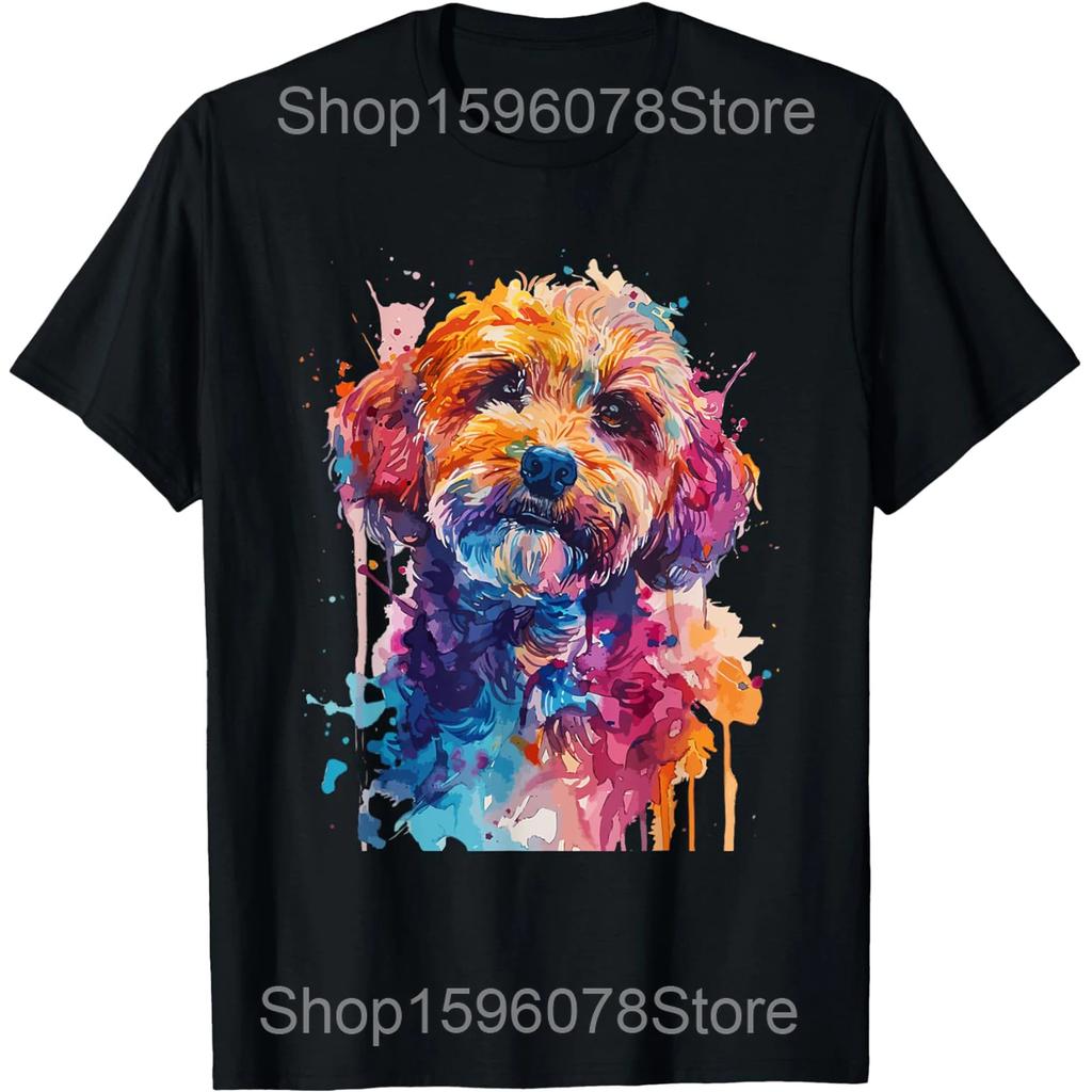 Cute Pocket Cockapoo Dog Lover T Shirts Men Women Pure Cotton Humor Streetwear Tee Shirt Short Sleeve Unisex Loose Clothing