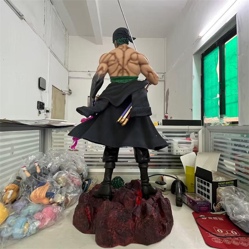 One Piece 73cm Gk Platform Club Super-Large Shoulder Knife Thrawn Double-Headed Carving Scene Statue Boxed Hand-Made Figure