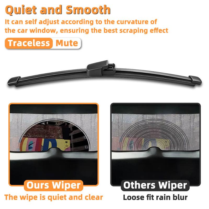 Yitong Fit For Volkswagen VW Polo 6 AW1 BZ1 2017-2025 Rear Wiper Blade Natural Rubber Strip Silent Wiper Blade All Weather Clean
