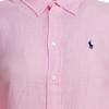 Polo Ralph Lauren Embroidered Pony Polo Shirt With Pointed Collar And Single Button Women Shirts 211970730-514