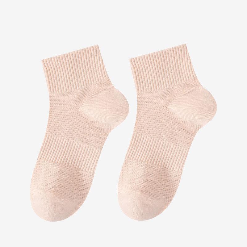 

Женские летние тонкие дезодорирующие носки с низким вырезом, дышащие, с полым сетчатым плетением, короткие 1 pair светло-розовый