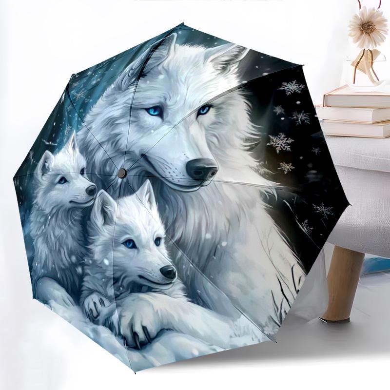 1pc animal Umbrella Portable Folding Umbrella Iron Frame Hole Bone Structure Outdoor Home Umbrella