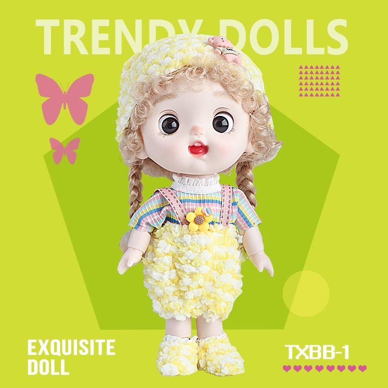 8-inch Doll with Changeable Clothes, Exquisite and Cute Doll, Princess Girl Birthday Gift, Pretend Play Toy