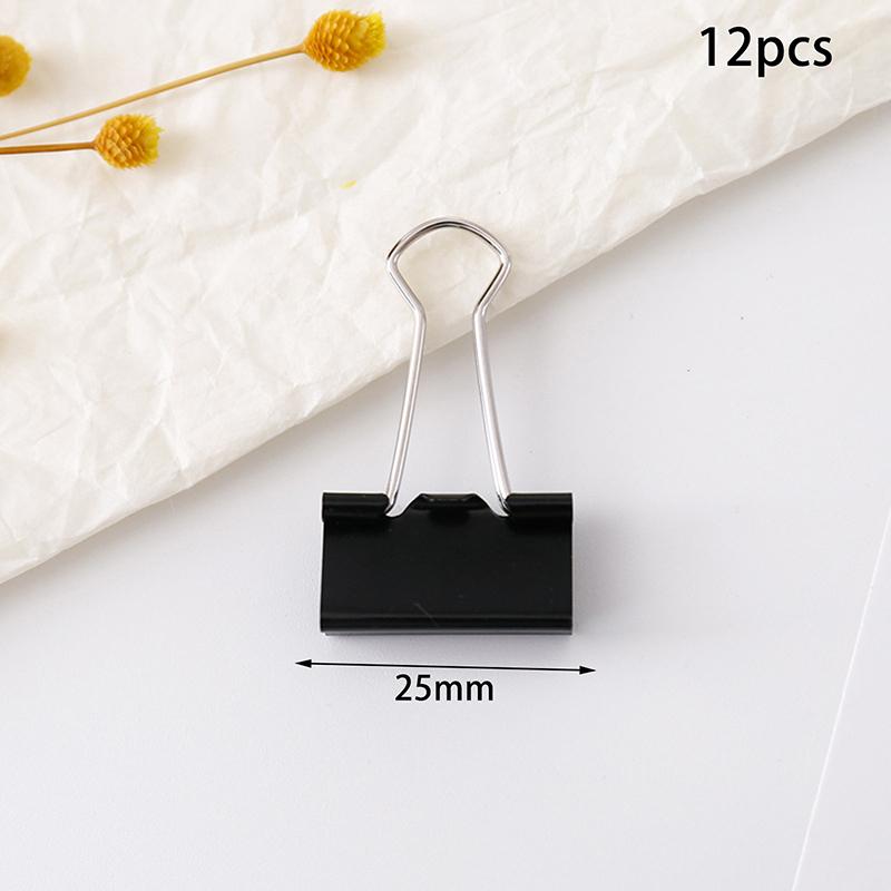 

12Pcs Metal Binder Clips Multifunction File Letter Tickets Photo Paper Clips Notes Document Grip Clamps Office Binding Supplies