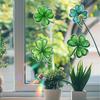 Laser Colorful Lucky Four-leaf Clover Decorative Glass Anti-static Window Stickers