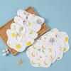 Class A Pure Cotton Gauze Baby Bibs Newborn Anti Spit Up Side Open 360 Degree Petal Shape Large Size Baby Drool Bibs