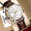 POEDAGAR Luxury Fashion Watch for Man Leather Date Week Casual Quartz Clock Waterproof Luminous Business Watches Reloj