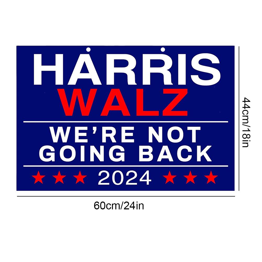 Kamala Harris Tim Walz Waltz with Metal Stake Yard Sign Flag Gate Decor Kamala Harris Tim Waltz 2025 Lawn Sign
