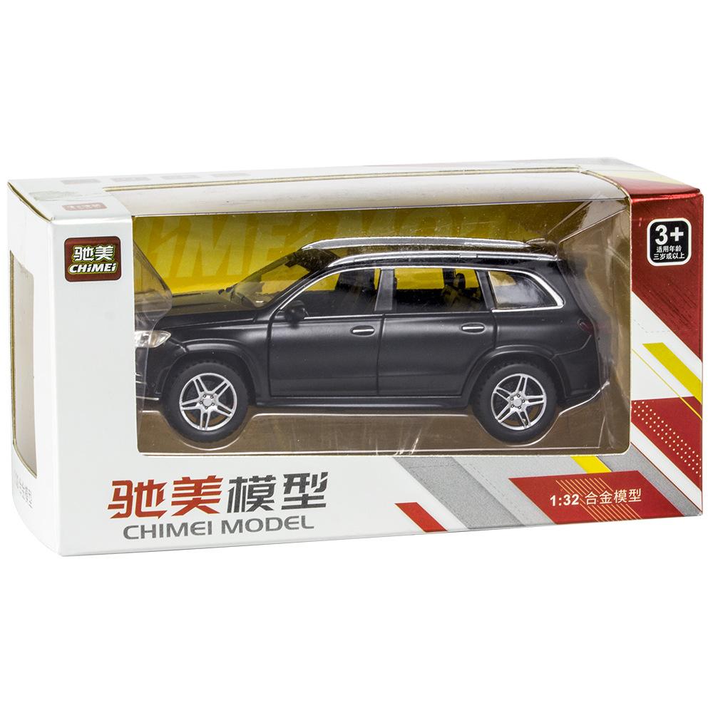 1:32 Scale Benz GLS580 Diecast Alloy Model Car, Pull Back Toy Vehicle with Sound and Light for Kids Adults Gift Collection