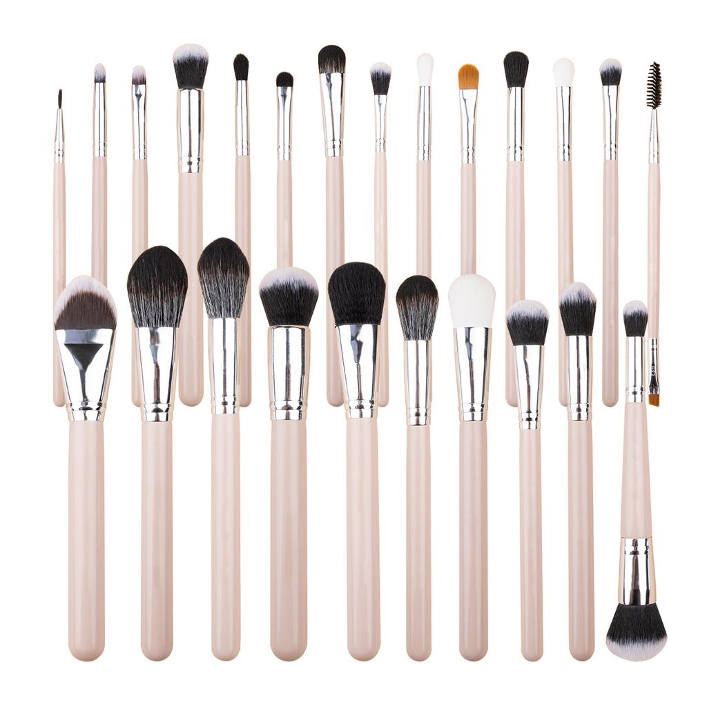 New 24 Professional Makeup Brush Set Portable Full Set Makeup Tools Fiber Hair Loose Powder Brush Eyeshadow Brush