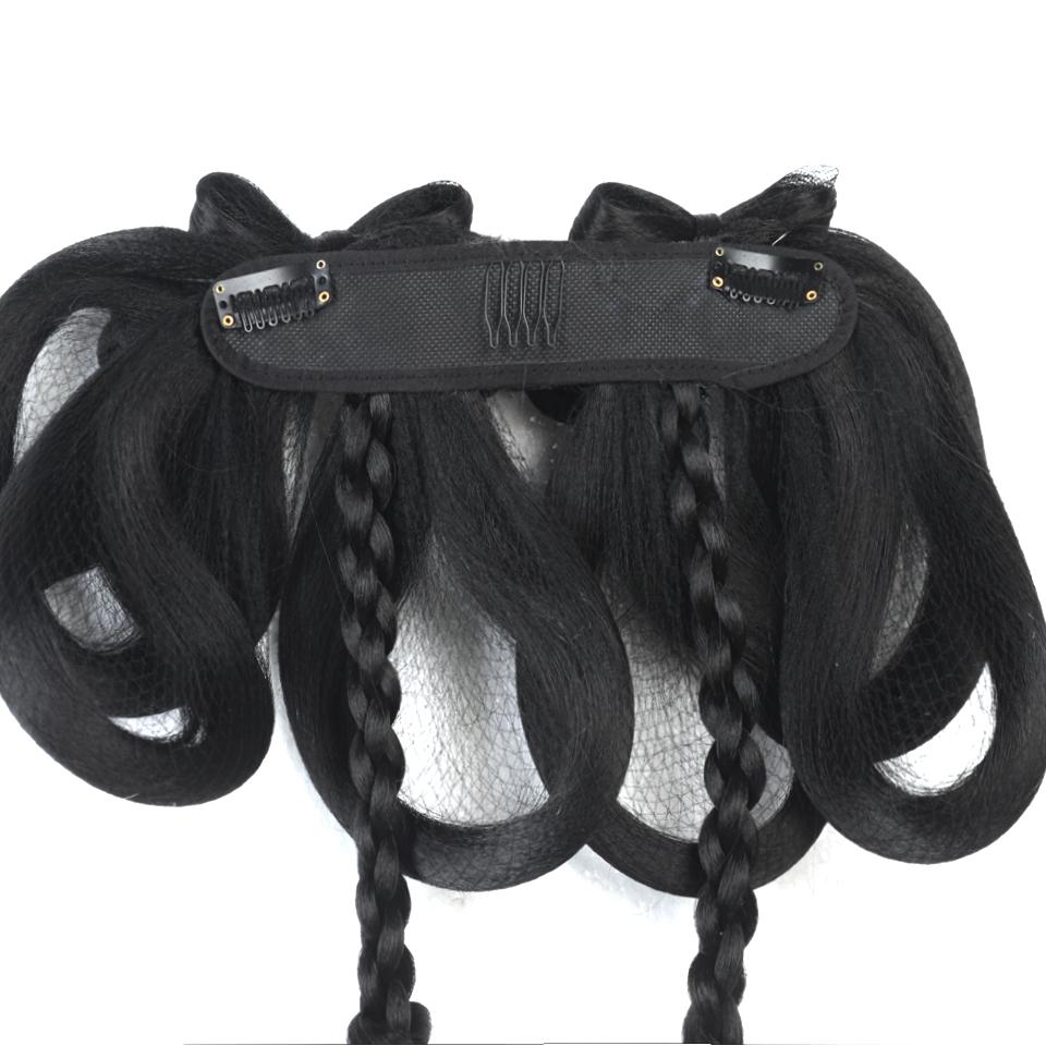 24 Zoll Cosplay Hanfu Perücken Clip-On Haar Damen Chinesische Traditionelle Antike Hanfu Perücken Weiblich Cosplay Schwarz Lange Gerade Perücken Für Damen