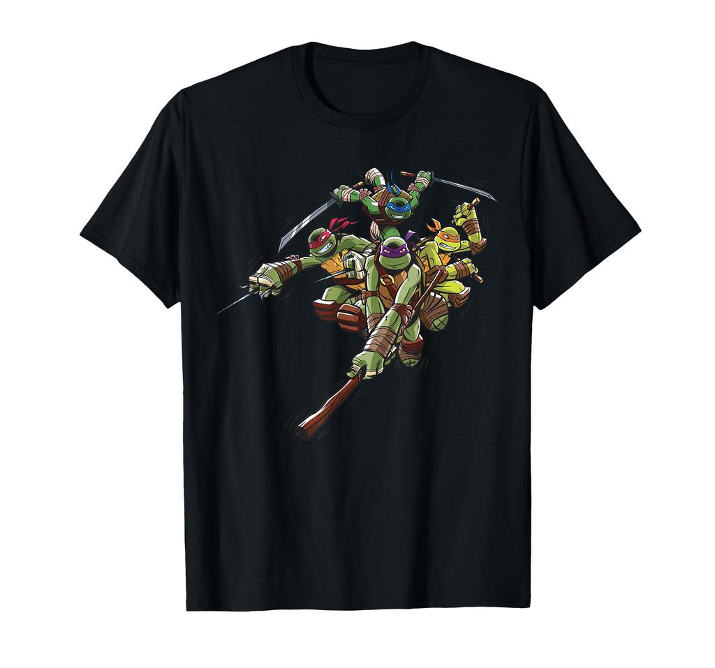 Teenage Mutant Ninja Turtles Group Attack T-Shirt