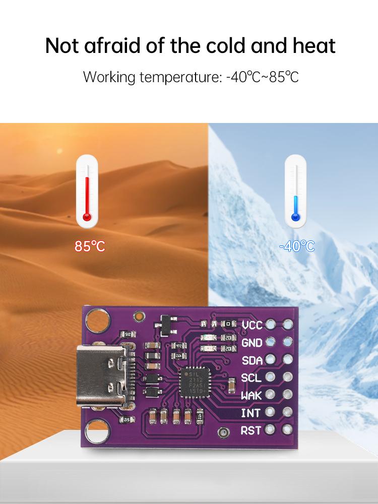 CP2112 Module USB to SMBus Bridge Controller USB to I2C Communication Module USB2.0 High Speed Transfer CCS811 Debug Board