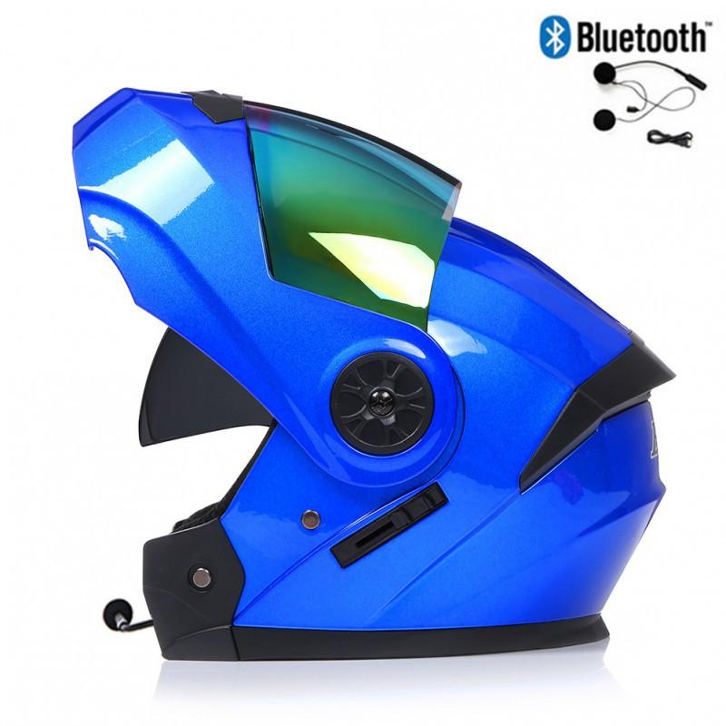 BLD Electric Bicycle Helmet Motorcycle Full Double Lens Exposed Universal Riding All Seasons