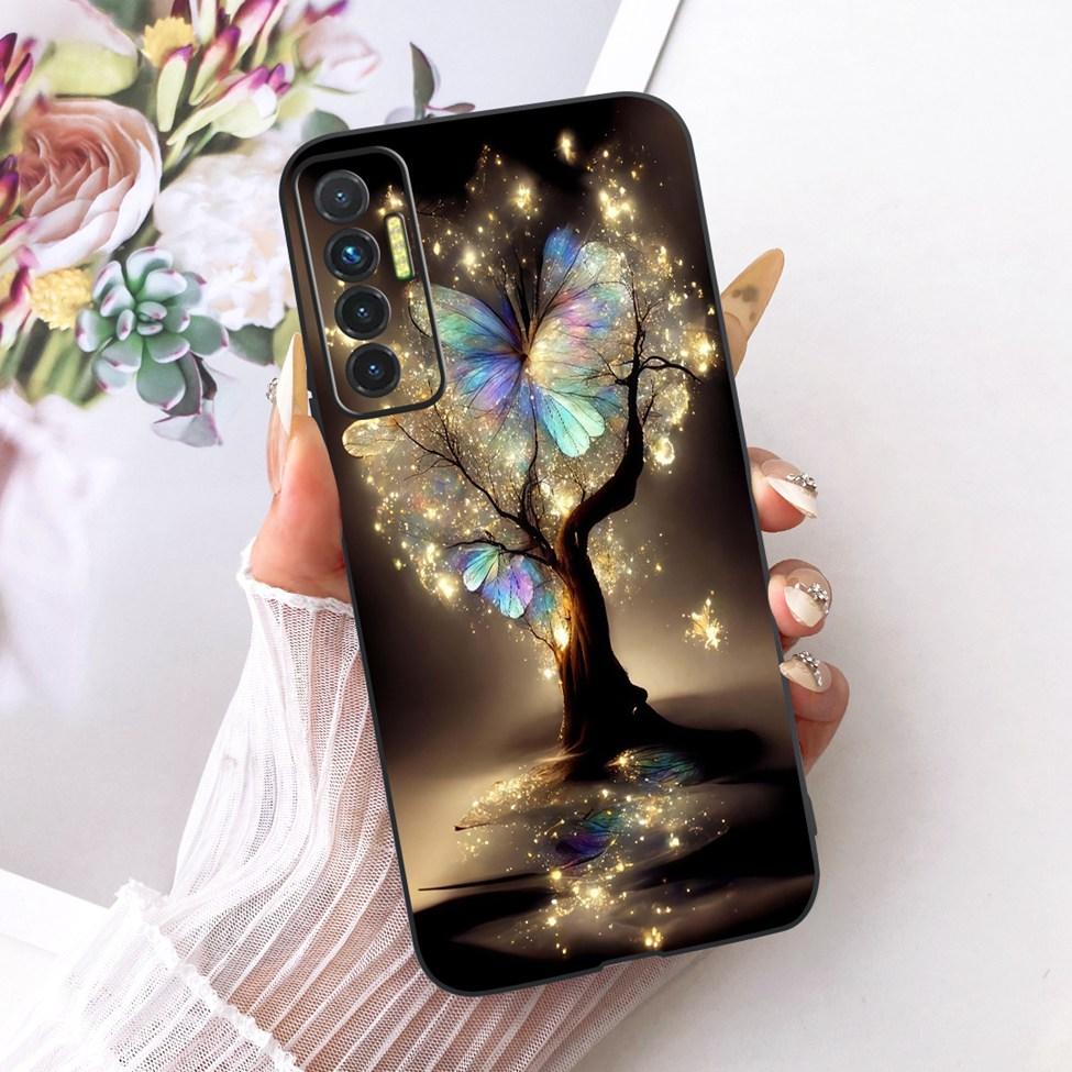 Casing For Tecno Camon 17P Cover Silicone Cute Cat Luxury Fashion Funny Painted Phone Case For Techno Camon 17P CG7 CG7n