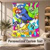 Rainbow Friends Tapestry, Personalized Custom Text, Wall Hanging Tapestry For Living Room Home Wall Decor