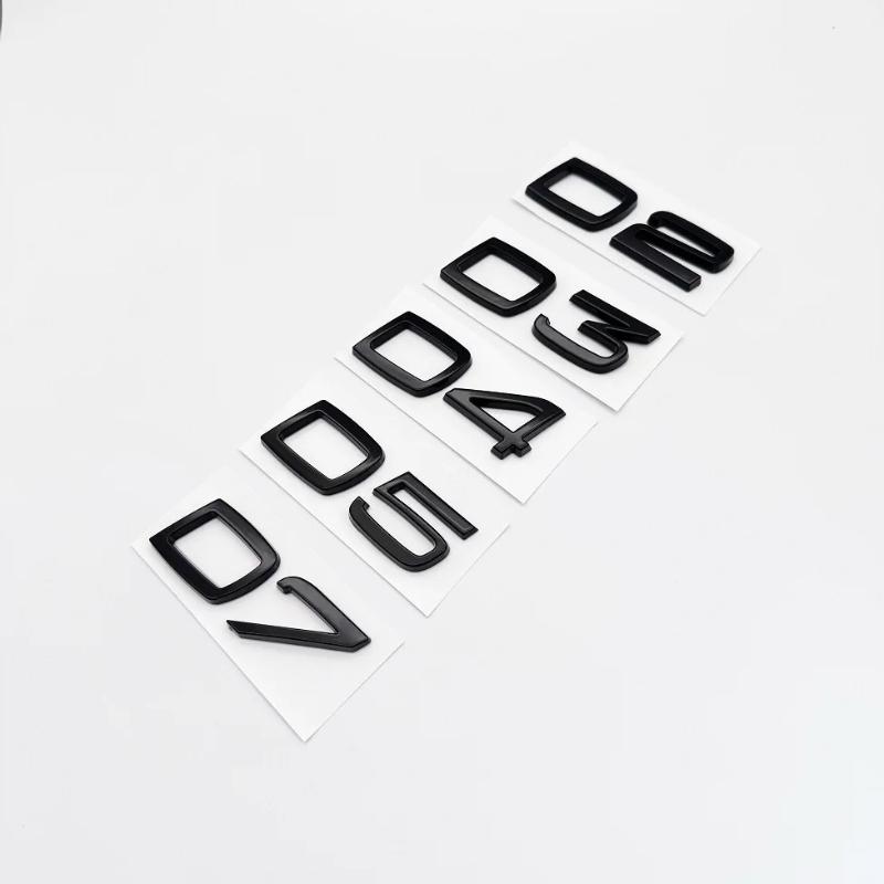 1PC ABS D2 D3 D4 D5 D6 D7 Car Letters Logo Trunk Emblem Badge Sticker For Car S40 S60 V40 V50 XC40 XC60 V70 V60 S90 C30 XC90