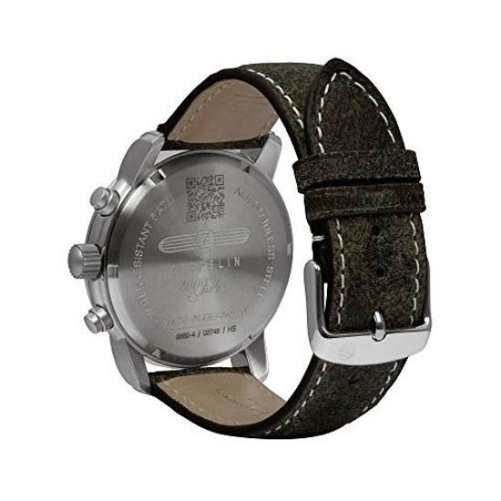 Zeppelin Wristwatch 8680-4 Mens Quartz Green Khaki