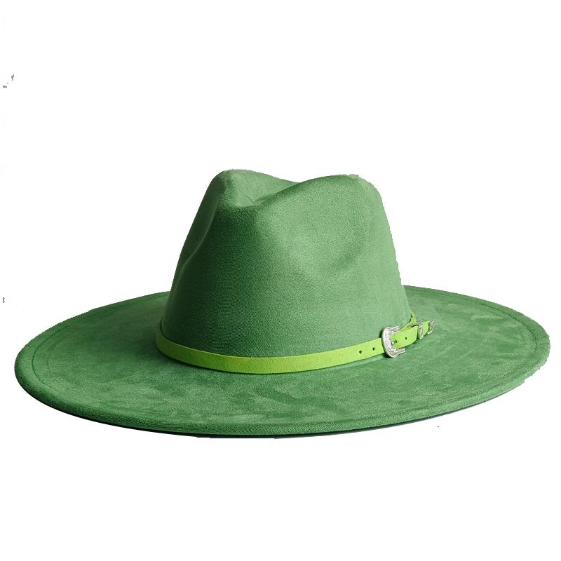 Classic Camel Suede Hat Wide Brim  New Fedora Hat Men Women Autumn Winter Felt Hats Classic Church Fedoras Chapeau Sombrer