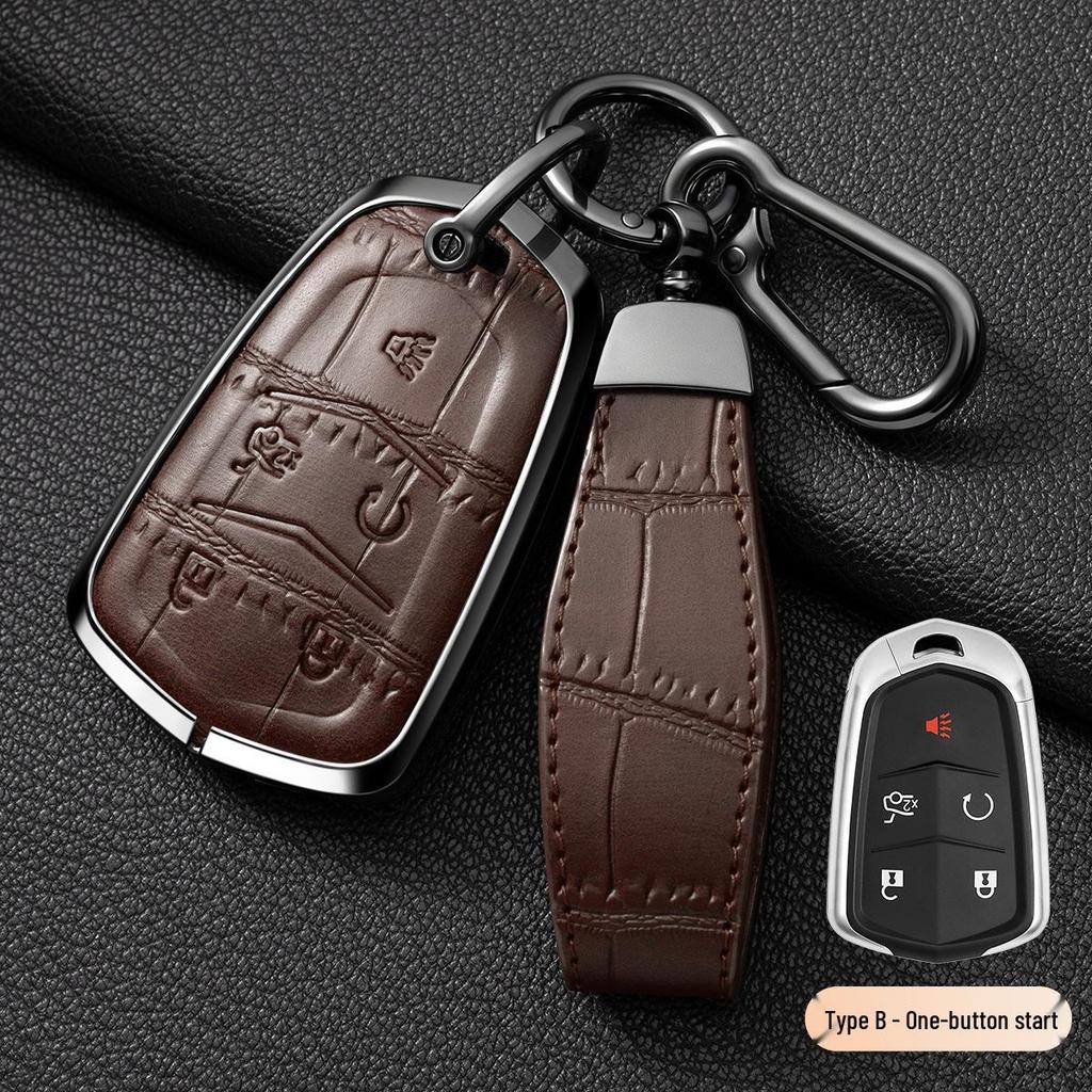 Cadillac XT5/CT6/XT4/XTS Leather Key Cover for Men and Women