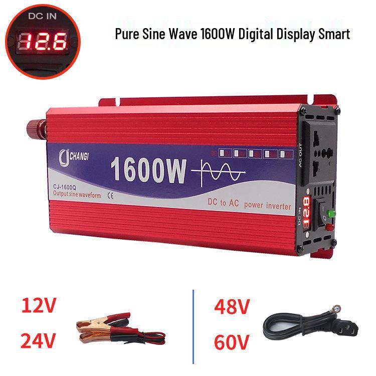 Multi-Voltage Pure Sine Wave Inverter for Solar, Car, and Home Use (12V to 72V Input, 110V/220V Output)