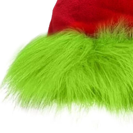 Christmas Hat Fluorescent Green Plush Retro Design Party Hat Christmas Scene Decoration Festive Atmosphere Christmas Accessory
