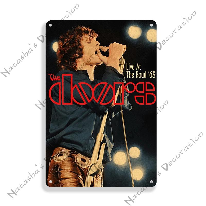 Rock Band Sign DOORS Decorative Sign Jim Morrison Metal Sign Rusty Metal Plaque Retro Metal Poster Music Metal Sign BAR PUB Sign