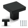 Maniglia per anta di armadio quadrata nera opaca 30 mm pomolo per cassetto in lega di zinco nero 10 PZ