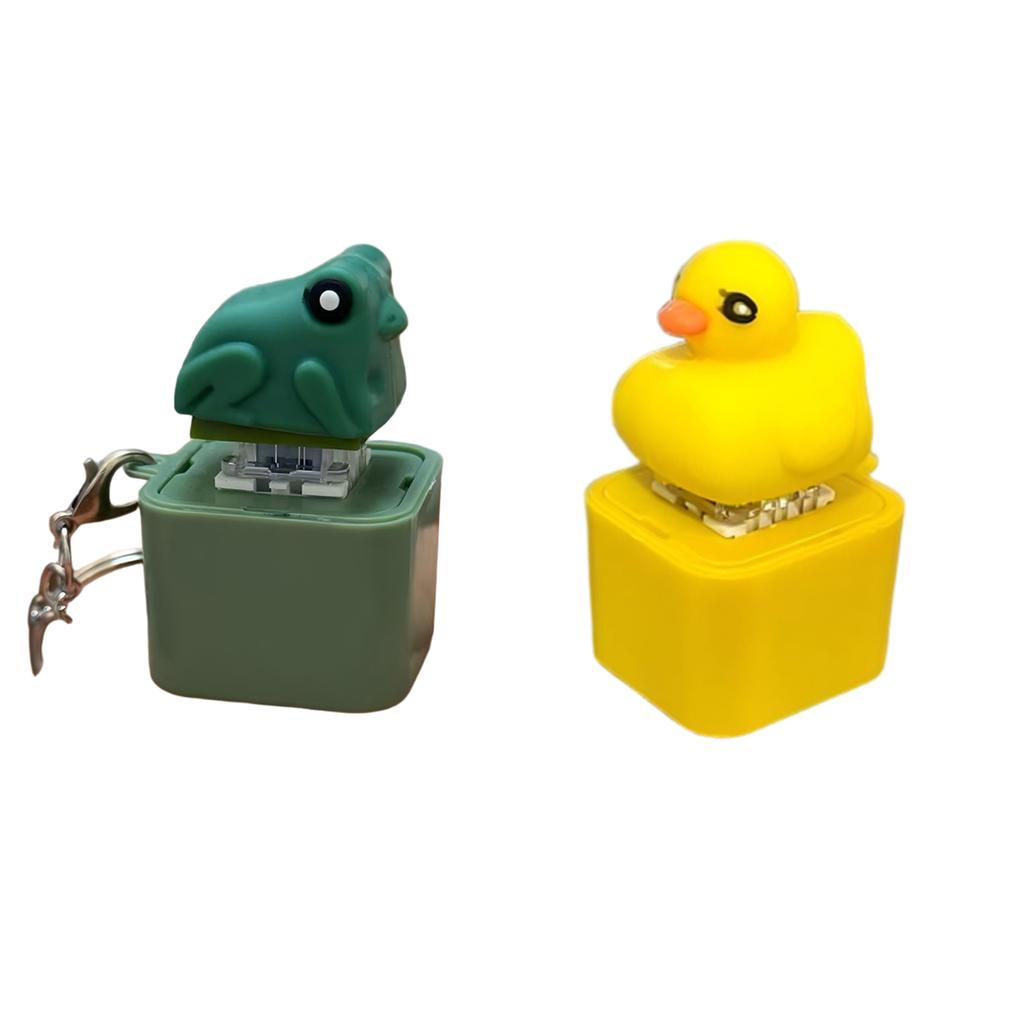 Portachiavi Giocattolo Fidget Rana Gracidante Portachiavi Gallo Ricaricabile Con Suono & LED, Cliccatore Tastiera Anatra Divertente Sollievo dallo Stress