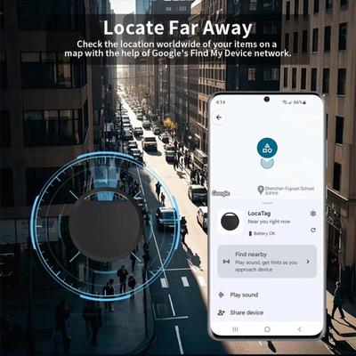 For Android Phones Bluetooth GPS Tracker Work With Google Find Hub App Key Finder Pet Smart Tag for Xiaomi Samsung Pixel OnePlus