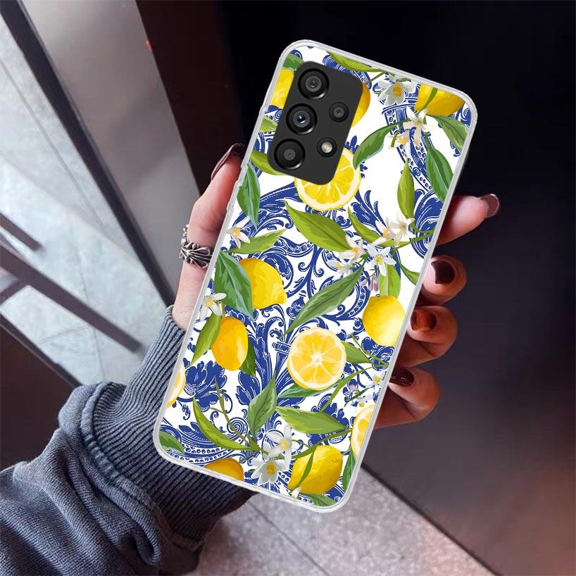 Citrus Limon Linnaeus Phone Case For Samsung Galaxy A12 A52S A42 A32 A22 A51 A50 Note 20 Ultra 10 S10 Plus A71 A70 A31 A30 A10S