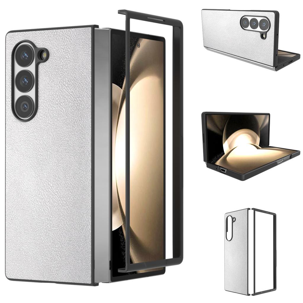 Für Samsung Galaxy Z Fold6 5G Hülle PU-Lederbeschichtete PC-Schutzhülle