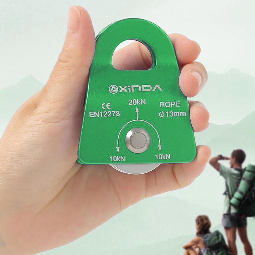 20KN Climbing Pulley Ball Bearing, Side Swing Lightweight Pulley, Steady Purple Outdoor for