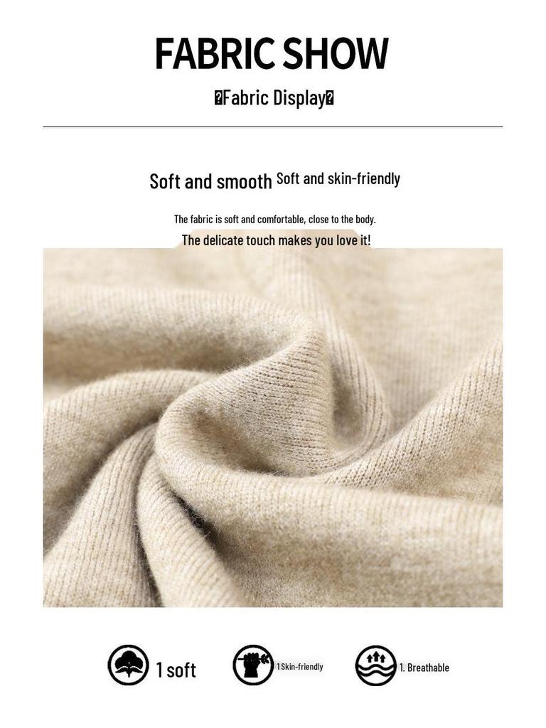 Męski jesienny sweter slim fit z półwysokim dekoltem - młodzieżowy sweter bazowy w jednolitym kolorze
