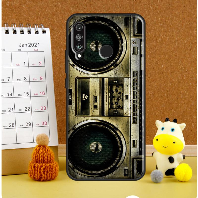 Vintage 80s Boombox For Huawei Nova Y72 Y70 Y91 Y90 Y60 Y61 Y73 3i 7i 8i 11i 12i 9 10 SE P20 P30 P40 Lite Case
