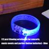 12pcs Light Up Party Bracelets Acrylic LED Wristbands For Kids Adults Concerts Festivals Nighttime Activities Multicolored Glowing Effect