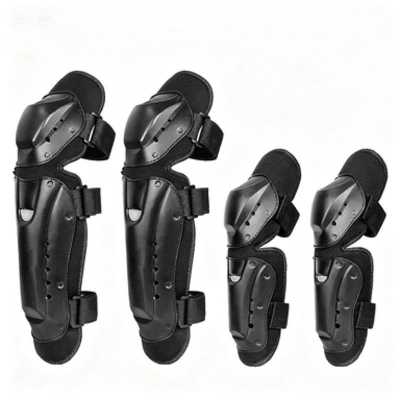 

4-Piece Motorcycle Protective Gear Set for Men, All-Season Off-Road Racing Knee & Leg Guards with Impact Resistance чёрный