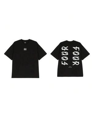 Cotton T-shirt with Hip Hop Letter Print for Men and Women, Quality Designer Brand