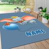Custom Name "Baby Dumbo Adventure" Carpet Rug Customizable Soft Washable Anti-Slip Home Living Room Sofa Mats Personalized Rug. 0909387