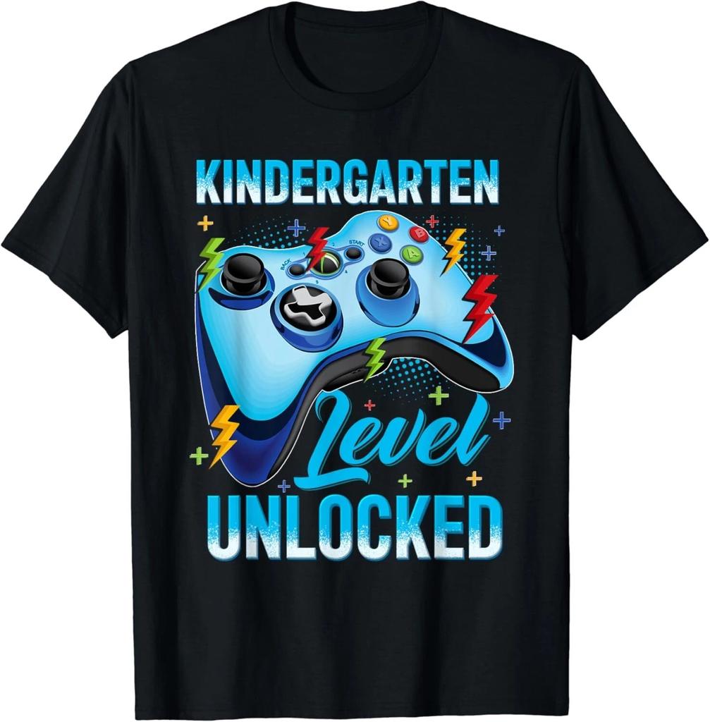 Kindergarten Level Unlocked Video Game Back To School Boys Gift Unisex T-Shirt