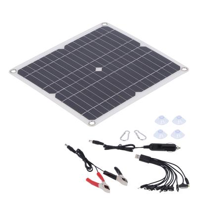 Painel Solar 15W 18V Painel de Célula Solar Carregador para Interior Exterior Carro Barcos Suprimentos