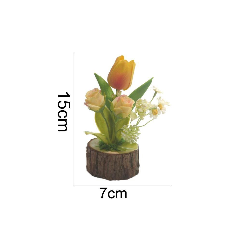 Fake Flowers Artificial Tulip Potted Green Plants Simulation Flower  Valentine's Day