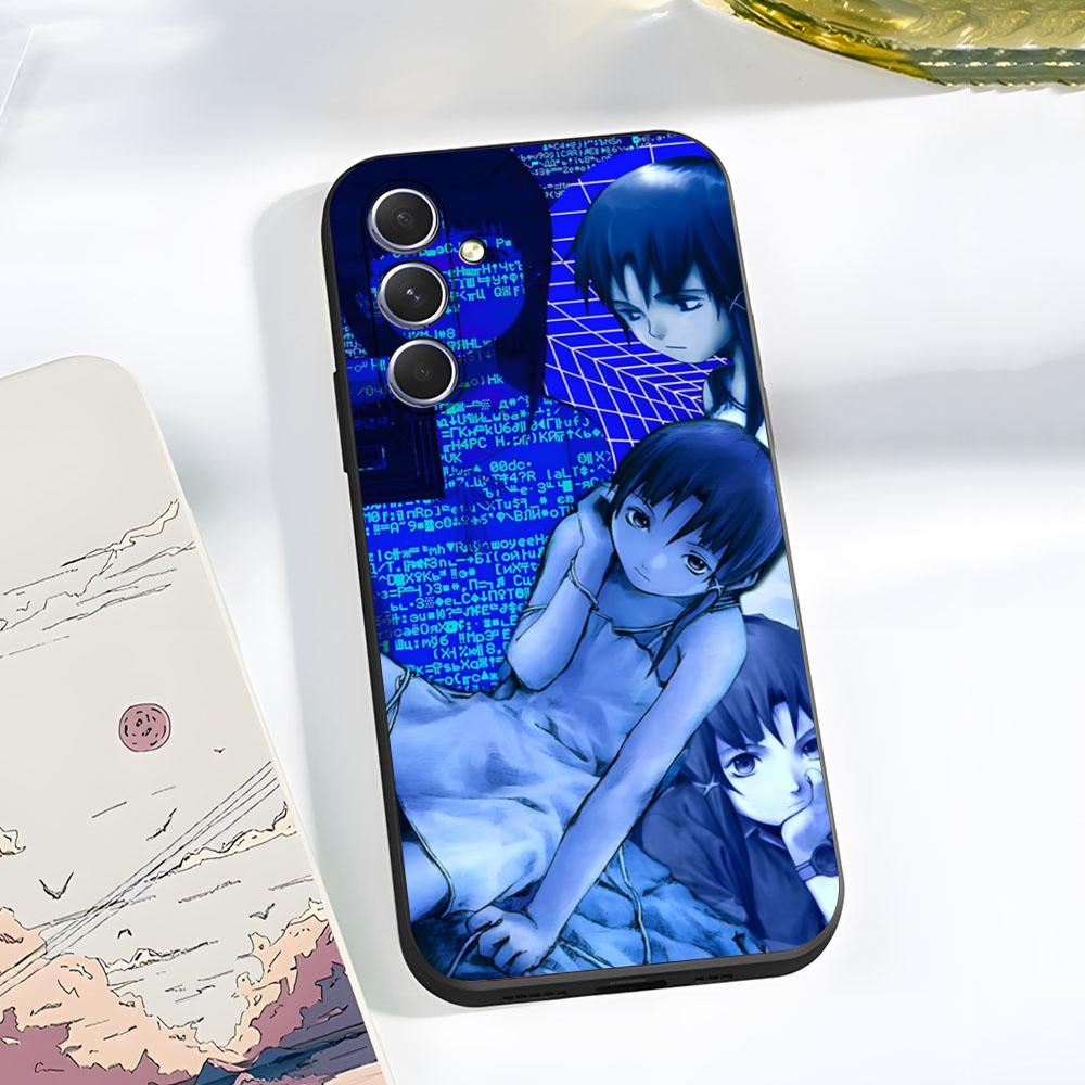 Serial Experiments L-Lain Phone Case For Samsung A56 A36 A26 A16 A15 A25 A35 A55 A14 A34 A24 A54 Black Soft Shell