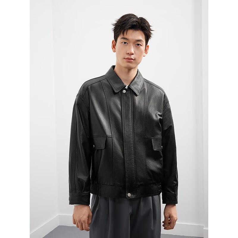 GXG Men's Sheepskin Vintage Leather Jacket